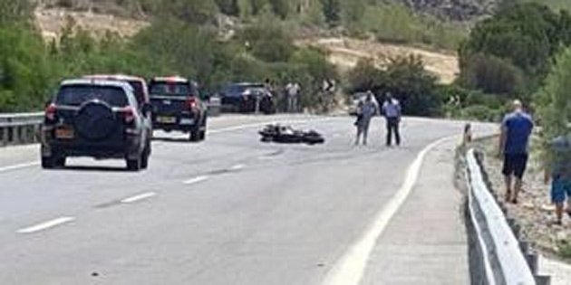 Lefkoa-Gzelyurt Yolunda ki Motosiklet Srcs Kaza Yapt