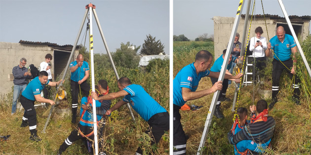 KUYUYA D��EN K��� KURTARILDI 