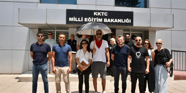 KTOES Milli Eitim Bakanl nnde eylem yapt