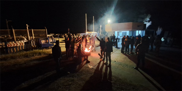 El-Sen yeleri santrale topland, eylem atei yakt