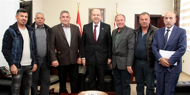 Ba�bakan Tatar, Ta�eronlar Birli�i heyetini kabul etti 