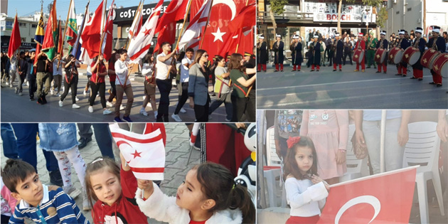 Kuzey Kbrs Trk Cumhuriyeti’nin kuruluunun 39. yldnm Gazimausa’da dzenlenen trenlerle kutland 