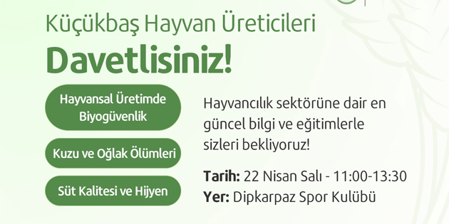 Dipkarpaz’da kkba hayvan reticilerine ynelik eitim dzenleniyor