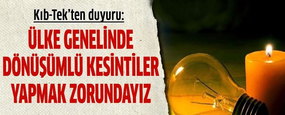 12.00 - 22.00 arasnda dnml olarak birer saat elektrik kesintisi olacak!