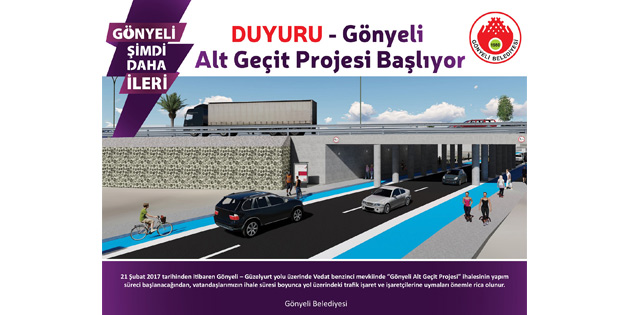 “G�NYEL� ALT GE��T PROJES�”N�N YAPIMINA YARIN BA�LANACAK