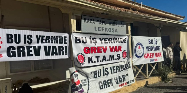 Lefko�a Kaza Tapu Amirli�i’ndeki grev ask�ya al�nd�