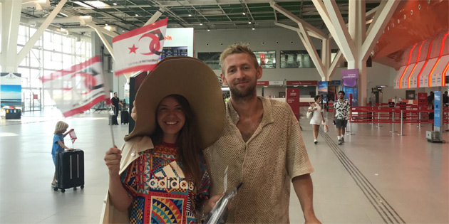 Ercan Havaliman’nda 50. yl bayraklar datld 