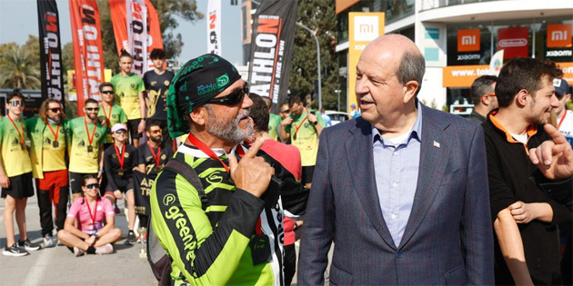 Cumhurbakan Tatar, Lefkoa’da dzenlenen Duatlon Yar dl Treni’ne katld
