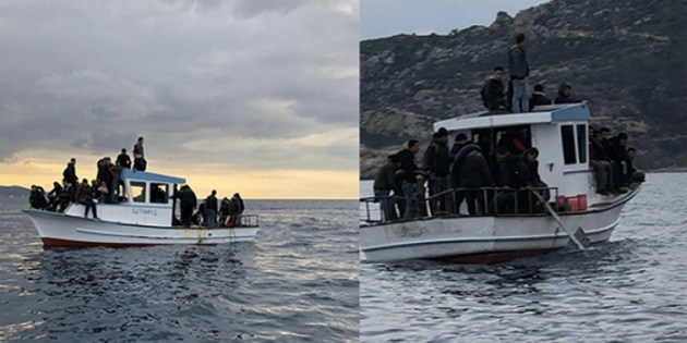 Rum Liman Polisi 45 mlteci tayan iki tekne durdurdu 