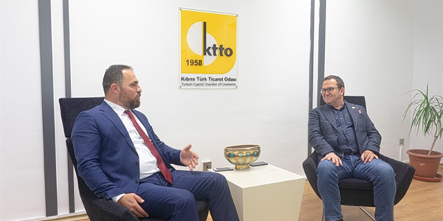 Kbrs Trk iftiler Birlii Bakan avu KTTO Bakan Deniz’i ziyaret etti 