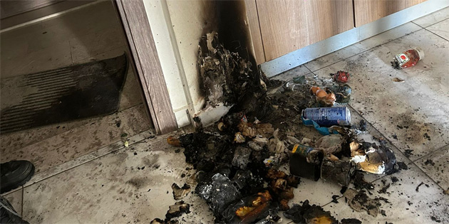 Lefkoa'da bir evin mutfanda yangn