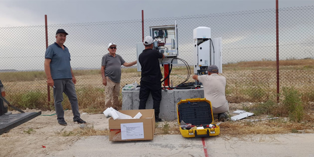 Ercan'da otomatik meteoroloji g�zlem sisteminin kurulumu tamamland�