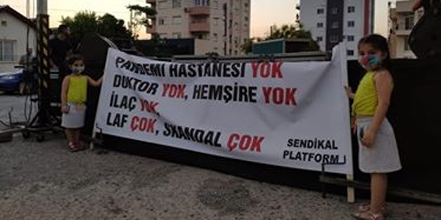 Sendikal Platform ve baz salk rgtleri Lefkoa’da eylem dzenledi 