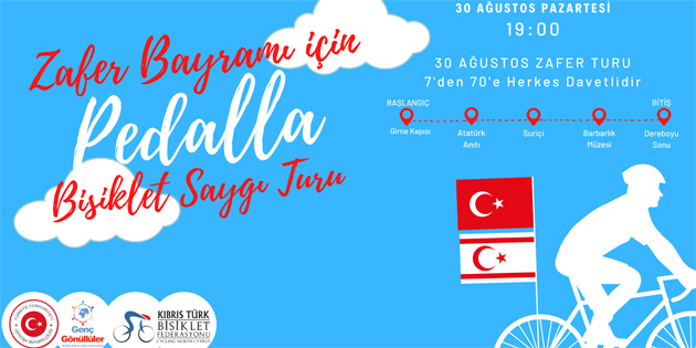 30 Austos’ta bisikletle 'zafer turu' 