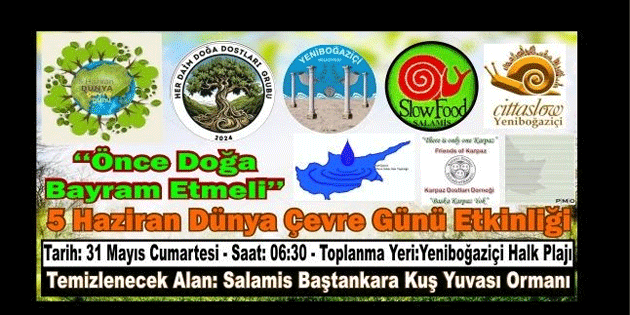 Her Daim Doa Dostlar ile payda rgtleri, 5 Haziran Dnya evre Gnn kutlayacak