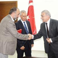 Arabacolu, Hala Sultan lahiyat Koleji heyetini kabul etti 