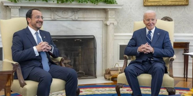 Hristodulidis, Beyaz Saray'da Biden ile grt