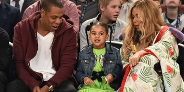 Beyonce ailesi ile All Star'� izledi!