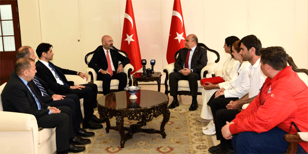 TC Lefko�a B�y�kel�isi Ba��eri, TEKNOFEST KKTC'ye kat�lan T�rkiye Maarif Vakf� heyetini kabul etti