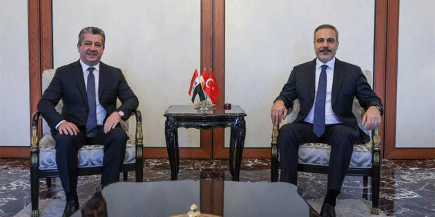 Fidan, Ankara'da IKBY Babakan Barzani ile grt