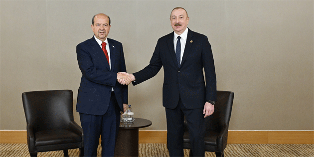 Cumhurba�kan� Tatar, Azerbaycan Cumhurba�kan� Aliyev ile Antalya'da g�r��t�