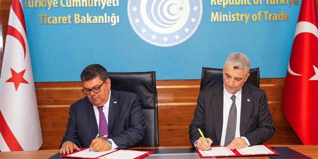 Berova ile TC Ticaret Bakan� Bolat protokol imzalad�