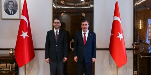 Cevdet Ylmaz, Trkiye’nin yeni Lefkoa Bykelisi Yasin Ekrem Serim’i kabul etti