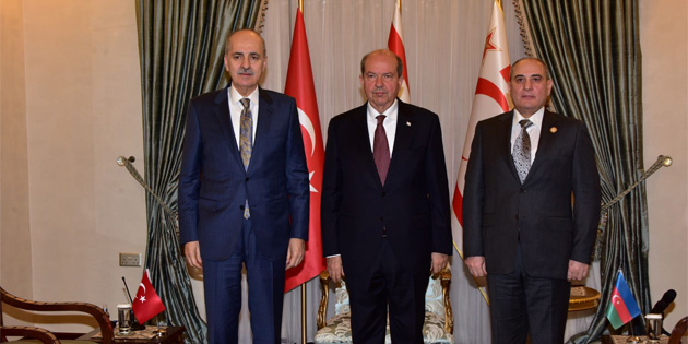 Tatar, AK Parti Genel Ba�kanvekili Kurtulmu� ve Yeni Azerbaycan Partisi Genel Ba�kan Vekili Budaqov’u kabul etti