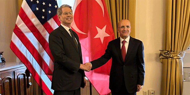 Mehmet �im�ek, ABD Hazine Bakan� Bessent ile g�r��t�