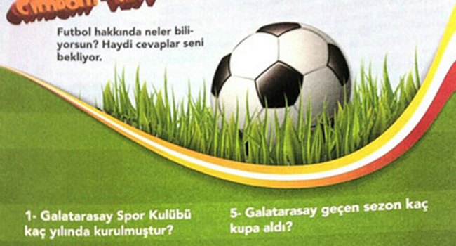 Galatasaray Dergisi'nde skandal soru
